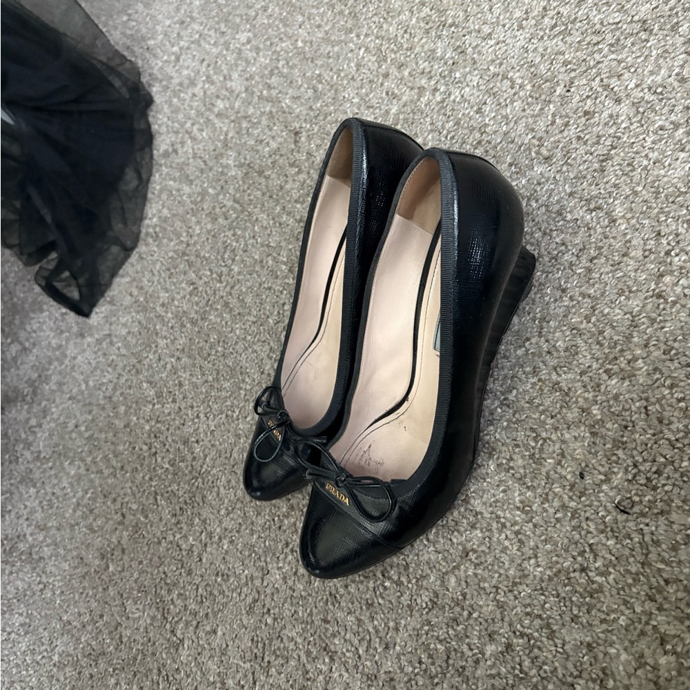 Prada Black Kitten Heels - Picture 3 of 3
